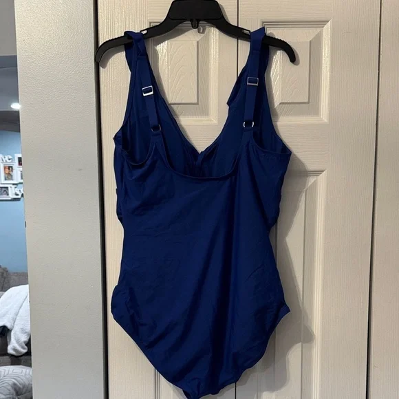 DKNY Royal Blue One Piece Swimsuit NWT - Picture 2 of 4